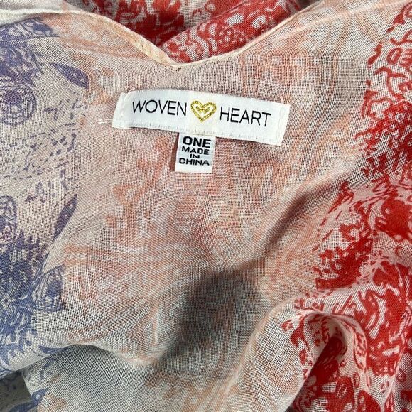 Women's Heart Summer Kimono Cover Up Tassel Beach Cardigan Loose Fit Blue Red - Picture 6 of 8